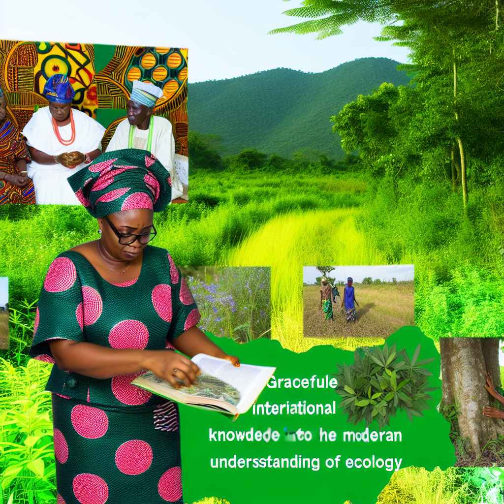 Traditional Knowldedge Integrating Traditional Knowledge in Nigerian Ecology